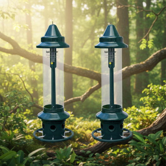The "Dual-Horizon" Squirrel-Buster Plus Bird Feeder | 2-Pack Professional Cardinal Suite | Brome