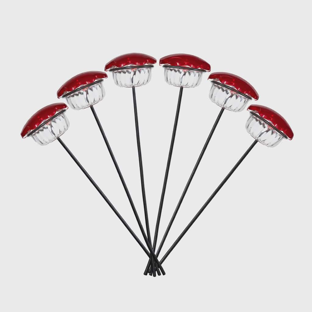 The "Aura-Stake" Decentralized Hummingbird Nectar Feeder Suite | 6-Pack Integrated Garden Stake System | Birds Choice