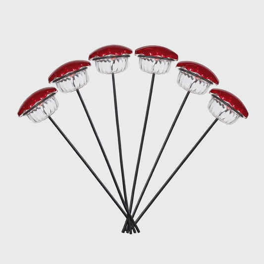 The "Aura-Stake" Decentralized Hummingbird Nectar Feeder Suite | 6-Pack Integrated Garden Stake System | Birds Choice