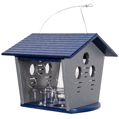 The 'Members Only Buffet' Ultimate Enclosed Bluebird Feeder | JCS Wildlife Recycled Poly-Lumber Bluebird Mealworm Feeder