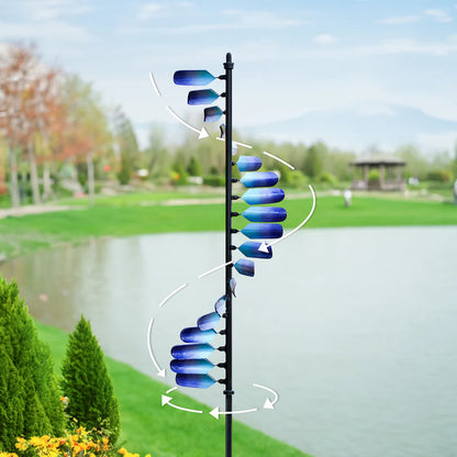 The “Lake Michigan Wave” Spiral Wind Spinner